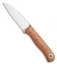 Fiddleback Forge Bushraptor Fixed Blade Knife Natural Micarta (3.5" Satin)