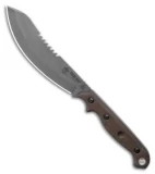 TOPS Knives Brush Wolf Fixed Blade Knife Green Micarta (6.5" Acid SW)