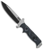 Dawson Knives Chief Fixed Blade Knife Black/Pewter Gray G-10 (5.1" Specter)