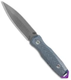 EOS Mini Thresher Fixed Blade Knife Gray/Purple (3.6" SW) w/ Custom Sheath