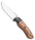 Dark Timber Knives Bushy Knife Black Micarta / Black Ash Burl (4" Satin)