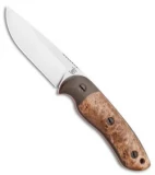 Dark Timber Knives Bushy Knife Green Micarta / Black Ash Burl (4" Satin)