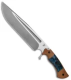 Dark Timber Knives Cave Bear Knife Blue Maple Burl / Micarta (10.3" Two-Tone)