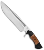 Dark Timber Knives Cave Bear Knife Black Ash Burl / Black Mi. (10.3" Two-Tone)