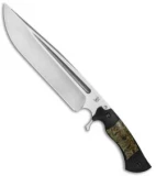 Dark Timber Knives Cave Bear Knife Green Maple Burl / Black Mi. (10.3" Two-Tone)