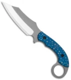Bat Cave Blades Karambat #20 Fixed Blade Knife Blue Trout Titanium (4.25" BB)