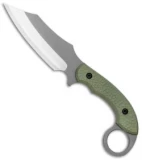 Bat Cave Blades Karambat #14 Fixed Blade Knife (4.25" Green Dimpled)