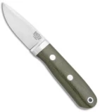Bark River City Knife OD Green Micarta Fixed Blade Knife (2.5" Satin Elmax)