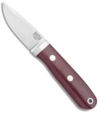 Bark River City Knife  Burgundy Micarta Fixed Blade Knife (2.5" Satin Elmax)