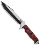 Dawson Knives Mojave 7 Fixed Blade Knife Red/Black G-10 (7" Specter)