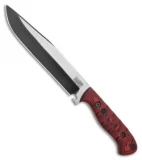 Dawson Knives Border Bowie Fixed Blade Red/Black G-10 (Specter Finish)