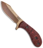 Dawson Knives Nightspark Fixed Blade Knife Red/Black G-10 (4" Arizona Copper)