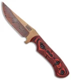 Dawson Knives Copper Canyon Fixed Blade Knife Red/Black G-10 (4" Copper)