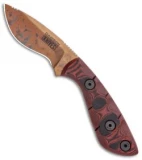 Dawson Knives Pequeno Fixed Blade Knife Red/Black G-10 (3" Arizona Copper)