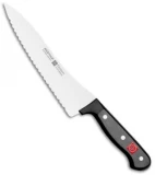 Wusthof Gourmet Offset Deli Knife Black (8" Satin Serrated)