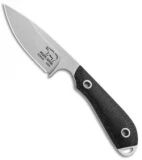 White River M1 Caper Fixed Blade Knife Black Burlap Micarta (3.1" Stonewash)