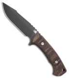 Hinderer Knives The Ranch Harpoon Spanto Knife Burlap Micarta (Battle Black)