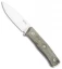 LionSteel B35 Fixed Blade Knife Green Micarta (3.5" Satin)
