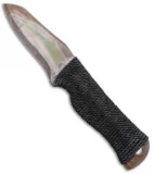 John Gray Custom Wharncliffe Fixed Blade Knife Heat Treated Ti (3" Flamed)