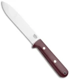 Bark River Kephart Fixed Blade Knife Burgundy Micarta (5" Satin 3V)