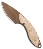 Buck Mini Alpha Hunter Fixed Blade Knife (2.5" Bronze) 0196BWSLE