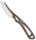Buck PakLite Caper Fixed Blade Knife Brown (2.5" Satin) 0135BRS