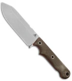 White River FC5 Firecraft Fixed Blade Knife OD Green Micarta (5" SW) Leather