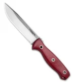 Condor Bushcraft Bliss Fixed Blade Knife Red Linen Micarta (4.5" Satin)