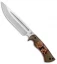 Dark Timber Knives Honey Badger Green Micarta/Black Ash Burl/Orange (7.25" SW)