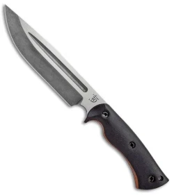 Dark Timber Knives Honey Badger Black Micarta/Natural Liners (7.25" Acid)