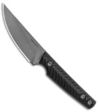 RMJ Tactical Unmei Fixed Blade Knife Hyena Black (3.875" Tungsten Cerakote)
