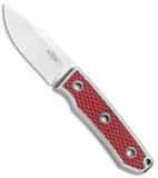 Schanz Custom Integral Fixed Blade Knife Red C-Tek (3.13" Satin)