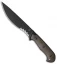Bastinelli Creations Silence Large Fixed Blade Knife Micarta (7.25" Black Serr)