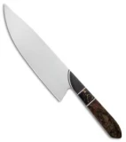 Begg Knives Mattia Borrani Chef's Knife Bowie Green Maple/Gold Recon (8")