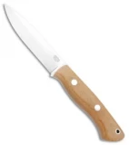 Bark River Knives Aurora Bushcraft Knife Natural Canvas Micarta (4.5" 3V Satin)