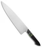 Mattia Borrani Chef's Knife Toscano CF W/Green Burl (10")