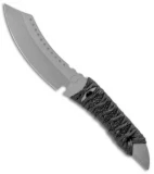 Red Horse Knife Works Mini Hell Razor Fixed Blade Knife Black Cord (3.52" SW)
