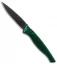 Piranha DNA Automatic Tactical Knife Green Aluminum (3.25" Black)