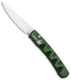 Piranha Virus Automatic Knife Green (3.25" Mirror)