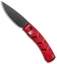 Piranha X Automatic Knife Red Tactical (3.3" Black)