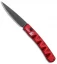 Piranha Virus Automatic Knife Red Tactical (3.25" Black)