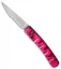 Piranha Virus Automatic Knife Pink (3.25" Mirror Serr)