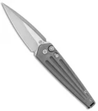 Medford Nosferatu Automatic Knife Tumbled Titanium (3.5" Satin)