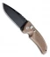 Hogue Knives EX-A03 Automatic Drop Point Knife Brown (3.5" Black Plain) 34333