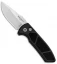 Pro-Tech Les George SBR Automatic Knife Black Knurled Aluminum (2.6" Stonewash)