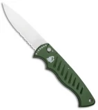 Piranha Green P-1 Pocket Automatic Knife (3.2" Mirror Serr)