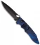 Piranha Predator Blue Tactical Automatic Knife (4.1" Black)