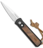 Pro-Tech GSD Godson Automatic Knife Black/Brown Leather (3.15" Satin)
