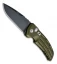Hogue Knives EX-A01 Automatic Knife Drop Point Green Aluminum (3.5" Black Plain)