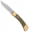 Buck 110 Automatic Knife OD Green Canvas Micarta/Brushed Brass (3.75" SW)